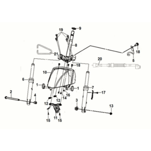 Front fork Sym E-MIO Matte Black (BK-007U/BK-001C)