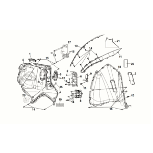 Front inner cover Sym Symphony ST 50 E5 Black (BK-7C)