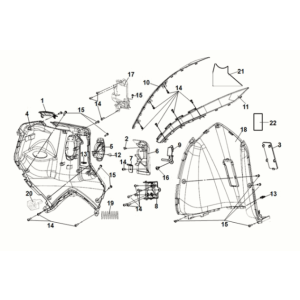 Front inner cover Sym Symphony ST 50 E5 Gray (GY-7547UL)