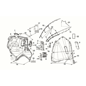 Front inner cover Sym Symphony ST 50 E5 White (WH-8028P)