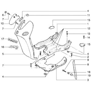 Running board Piaggio Liberty 2-stroke up to 2005