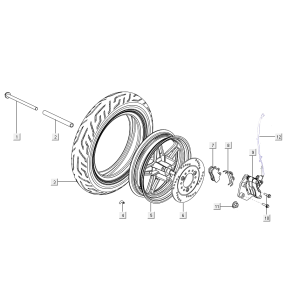 Front wheel - brake Niu M+ sport