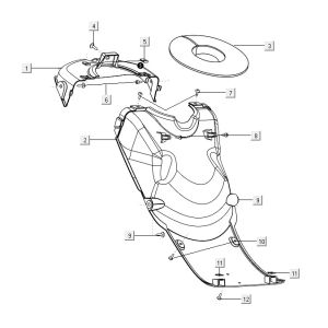 Inner hood rear front wheel Niu M1
