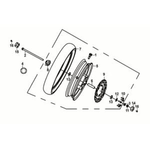 Sym Jet 14 50I E5 front wheel