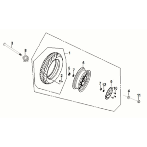 Front wheel Sym Mio 50I E5