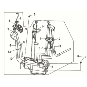 Sym Mio 50I E5 Fuel Tank