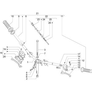 Gas- Brake Lever Piaggio Zip 2000 4-stroke AC