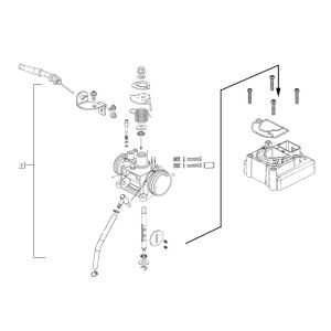 throttle body AGILITY 16+ 4T 200i Matt Metallic Silver
