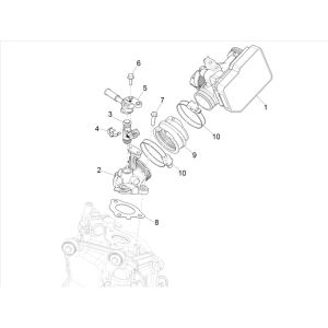 Throttle body Vespa GTS 300 HPE 4T 4V IE ABS E4 2019 (EMEA)