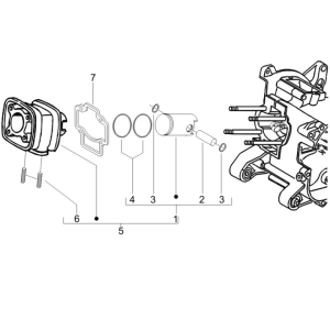 Group cylinder-piston-piston pin Gilera Runner 50 SP 2010-2017