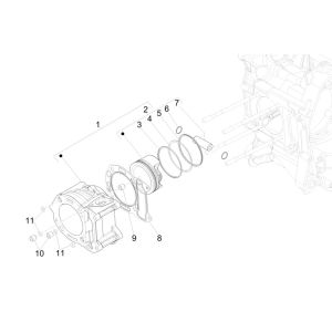 Group cylinder Piaggio MP3 300 HPE/300 HPE SPORT E5 ABS 2020-2022 (EMEA)