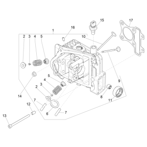 Group head - Piaggio Liberty 50 4-stroke valves (IGET Euro 5)