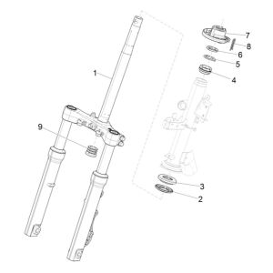 Piaggio Medley 125 ABS E5 2021-2022 steering bearing group (EMEA)