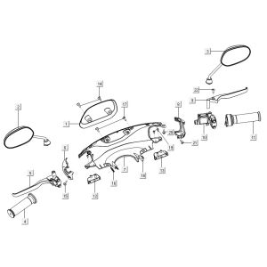 Handlebar cover - mirrors Niu M1