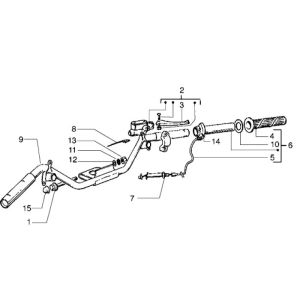 Handlebar parts 2 Piaggio Liberty 4-stroke up to 2005