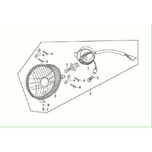 Sym Fiddle ll Euro 5 headlight