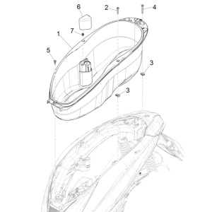 Piaggio Medley 125 ABS E5 2021-2022 helmet box (EMEA)