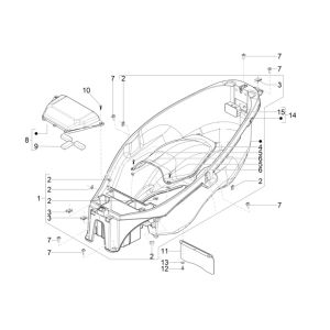 Piaggio MP3 300 HPE /300 HPE SPORT E5 ABS 2020-2022 helmet box (EMEA)