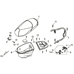 Helmet tray Sym Allo (WH871) champagne
