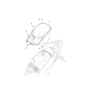 Helmet bin Piaggio Liberty 50 4-stroke (IGET Euro 4)