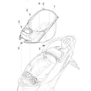 Piaggio Liberty 50 4-stroke helmet box (IGET Euro 5)