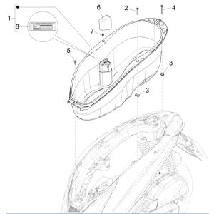 Piaggio Medley 150 4T IE ABS E4 2016-2020 helmet box (EMEA)