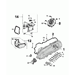 Crankcase Lid Peugeot Django Euro 4