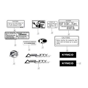 Infosticker Kymco Carry 4-stroke injection euro4 gloss black