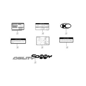 Infosticker Kymco Carry 4-stroke white