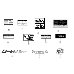 Info stickers Kymco Agility Delivery 4-stroke euro4 black