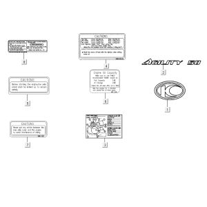 Infostickers Kymco City 16' 4-stroke black