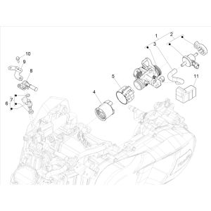 Piaggio Medley 125 4T IE ABS E4 2016-2019 intake (EMEA)