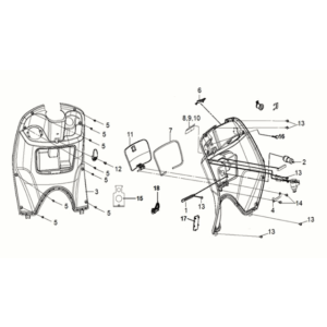 Inner box Sym Mio 50I E5 Grey/Black