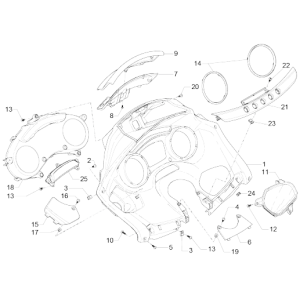 Instrument group - Cruscotto MP3 500 LT Sport 2014-2016