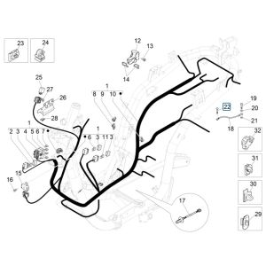 Piaggio Medley 125 ABS E5 2021-2022 wiring harness (EMEA)
