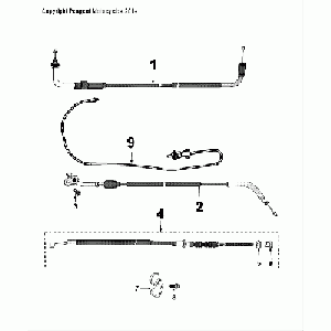 Remkabel - Gaskabel - Buddyslotkabel Peugeot Django Euro 4