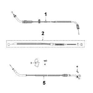 Cables Peugeot New Vivacity 2-stroke Dark Blue
