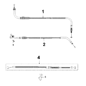 Cables Peugeot Speedfight 3 4-stroke Red