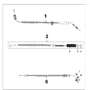 Cables Peugeot Tweet old matt black