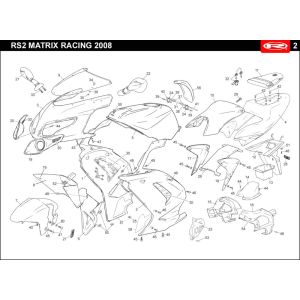 Kapdels-saddle Rieju Rs2 racing blue 2010 2-stroke