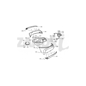 Rear hoods Santini Capri 125cc matt black