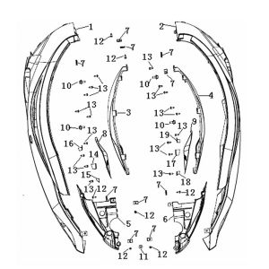 Rear hood Generic Roc red 2010 2-stroke 25