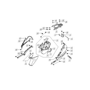 Behind Kymco DJ 2-stroke Black