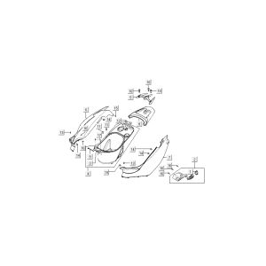 rear hoods Kymco Super9 AC 2-stroke nm red