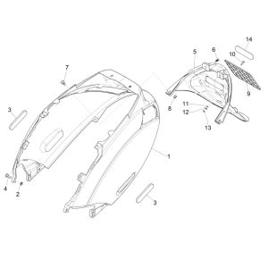 Piaggo Zip 4-stroke rear caps (euro5 injection IGET)