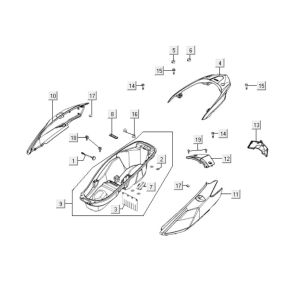 Rear encapsulation Kymco Downtown 125i
