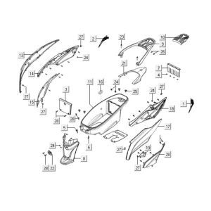 Rear hoods Kymco People One 125i