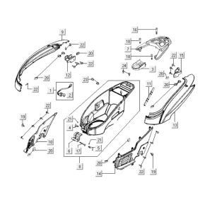 Rear hoods Kymco People S 300i