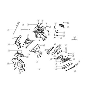 Kapdelen Kymco Agility 16'+ 4-stroke injection euro4 matt grey