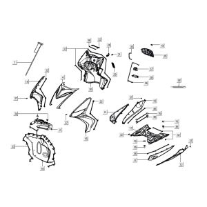 Kapdelen Kymco Agility 16'+ 4t matt metalic blue